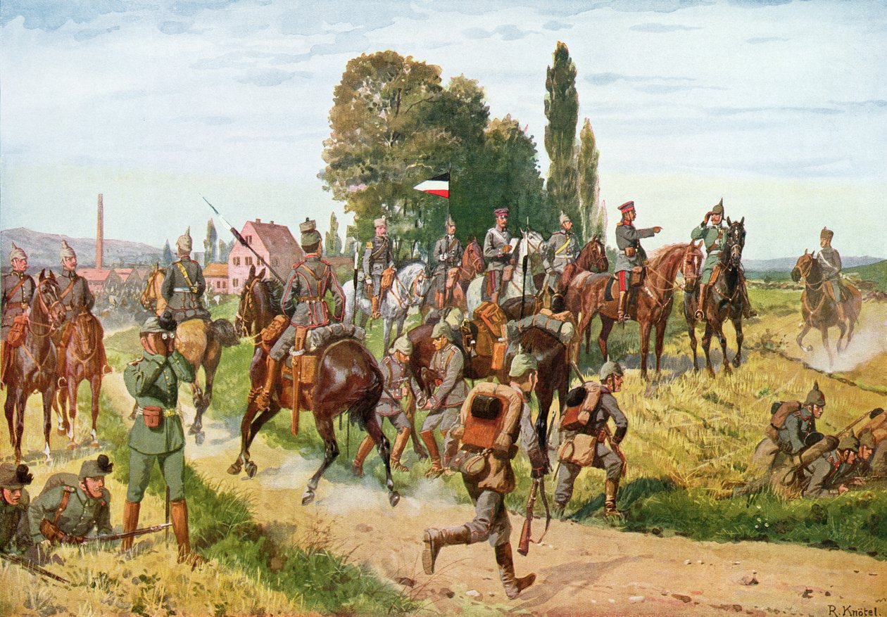 Německé uniformy, z „Illustrierte Zeitung“, 4. srpna 1914 od Richard Knoetel