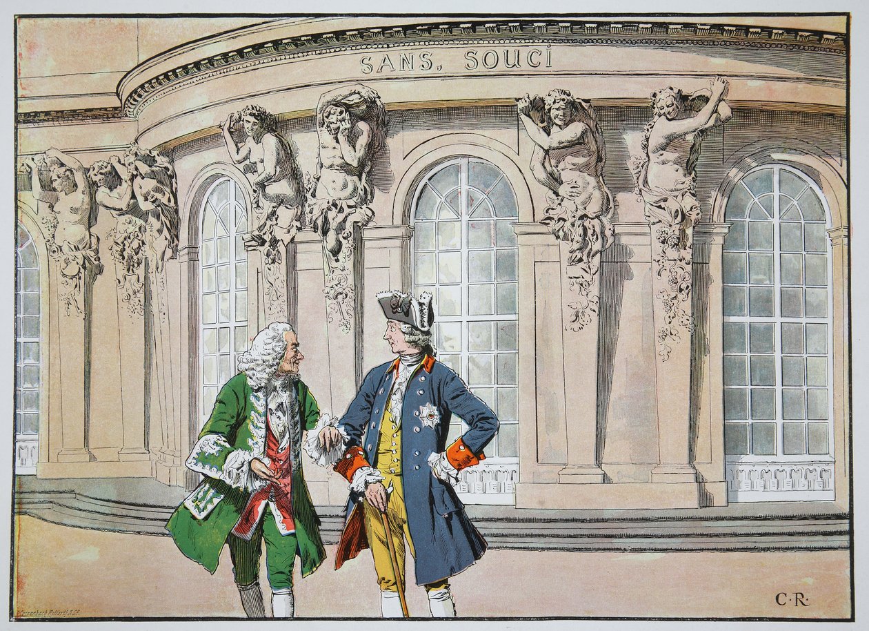 Král Frederick a Voltaire od Richard Knoetel