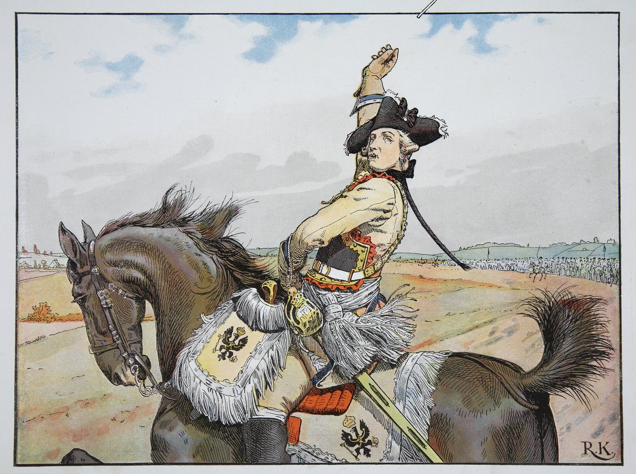 Seydlitz v Rossbachu, 5. listopadu 1757 od Richard Knoetel