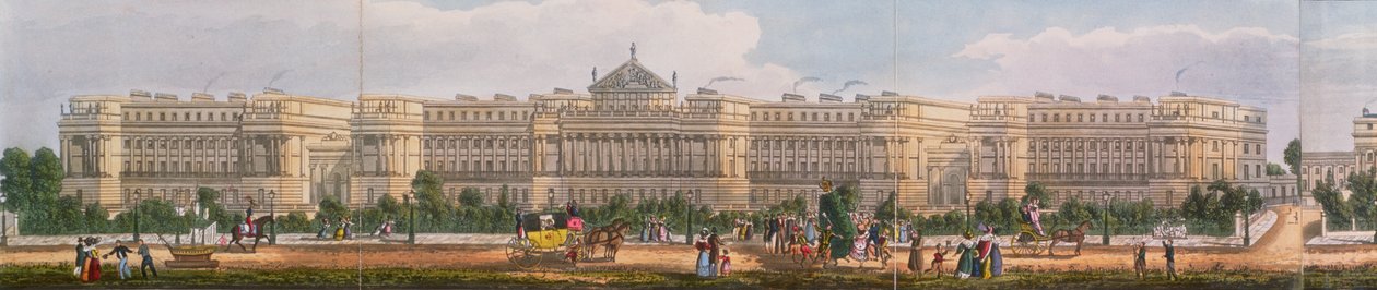 Cumberland Terrace, detail z panoramatického výhledu kolem Regent