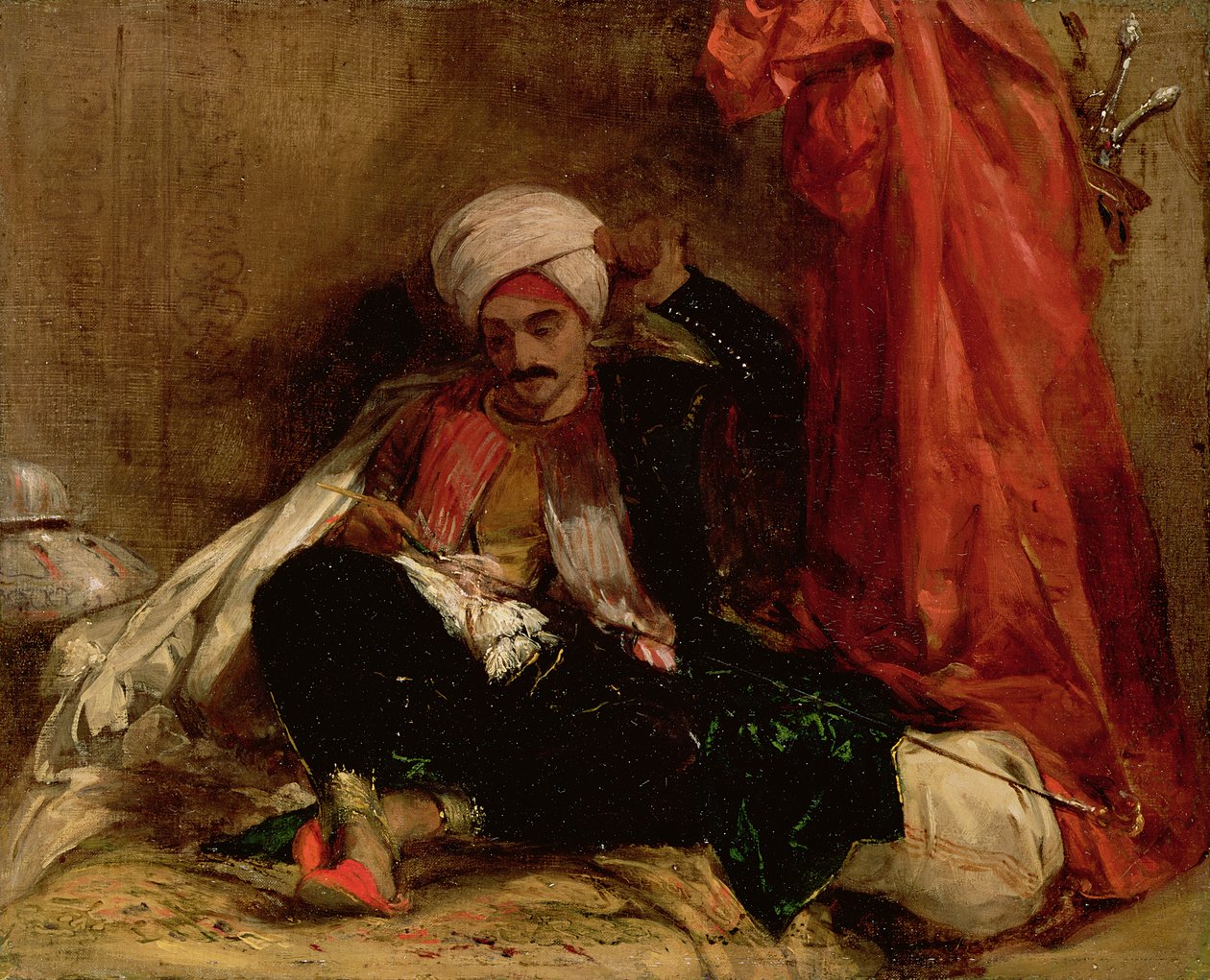 Sedící Turek, 1826 od Richard Parkes Bonington