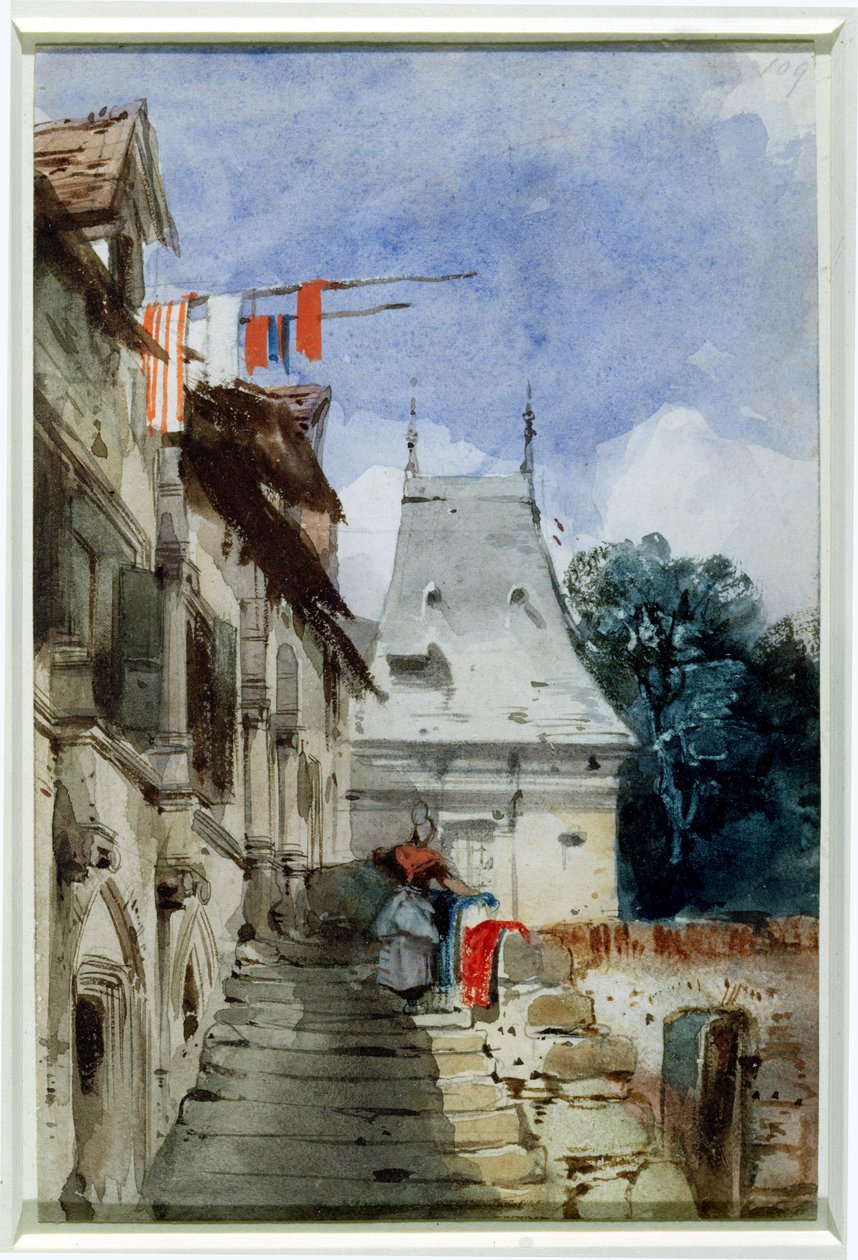 Abbey St-Amand, Rouen (wc, barva těla a tužka na papíře) od Richard Parkes Bonington
