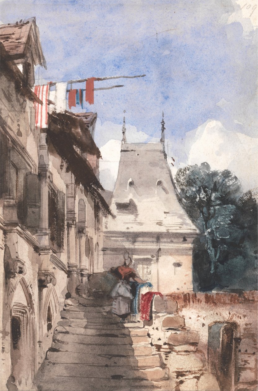 Opatství St-Amand, Rouen od Richard Parkes Bonington