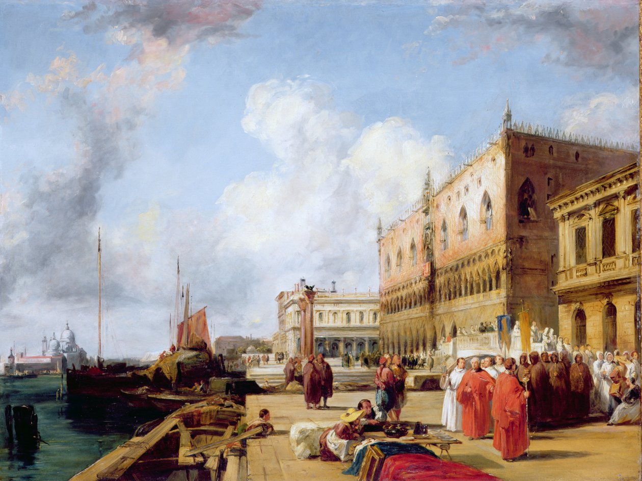 Dóžecí palác od Richard Parkes Bonington