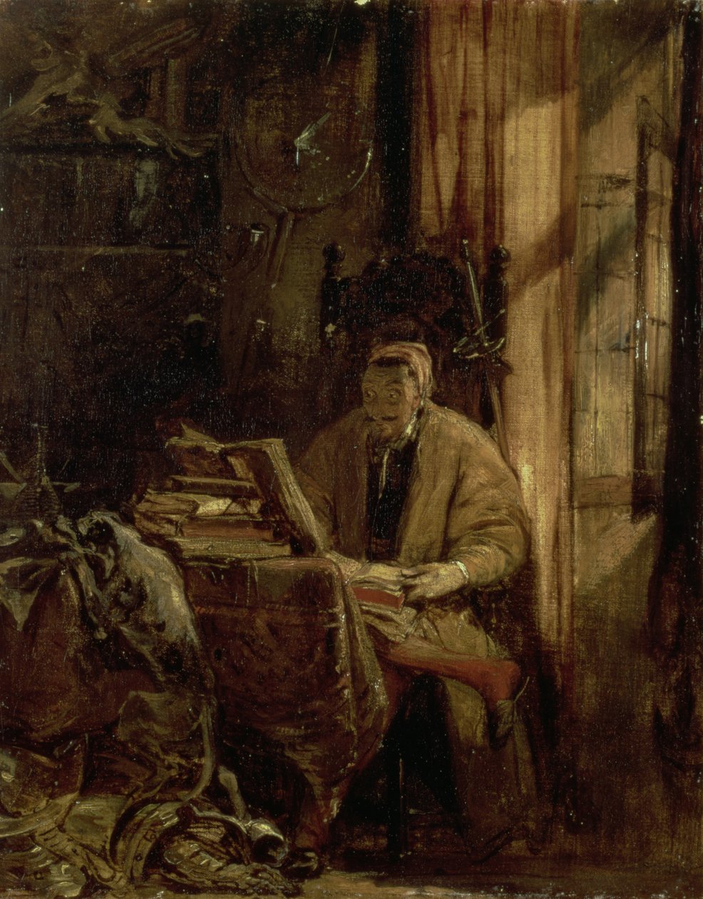 Don Quijote ve své pracovně od Richard Parkes Bonington