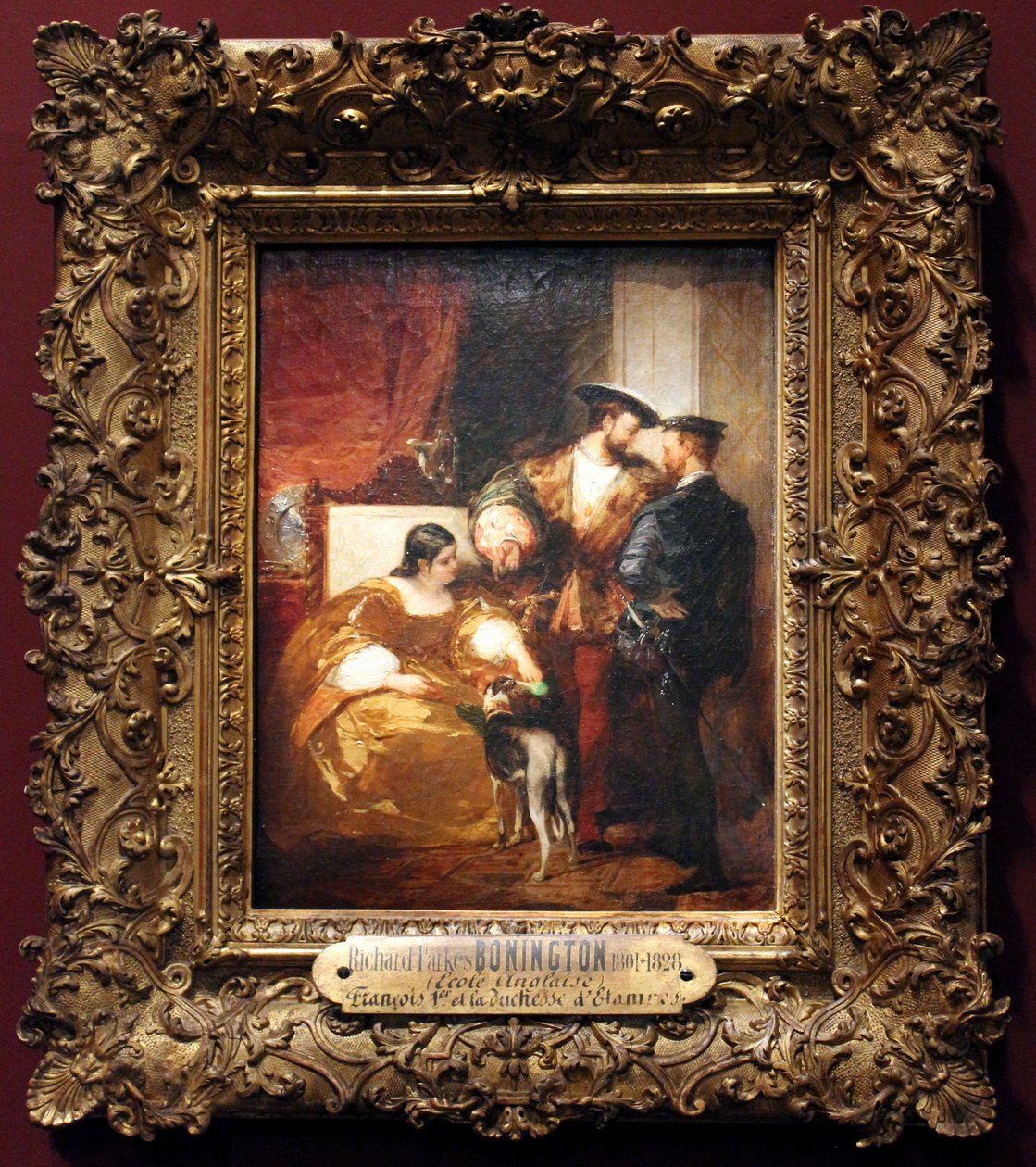 François I, Charles V a vévodkyně z Etampes od Richard Parkes Bonington