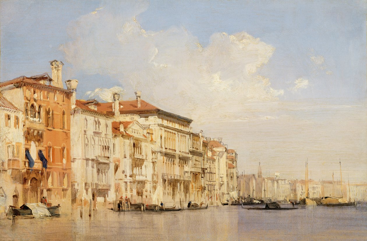 Canal Grande, Benátky (olej na mlýnské desce) od Richard Parkes Bonington