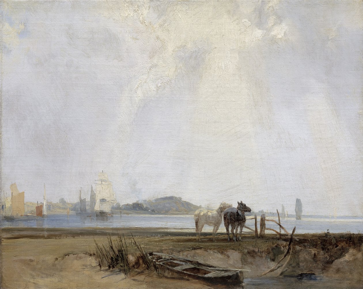 Blízko Quillebeuf, kolem 1824-25 od Richard Parkes Bonington
