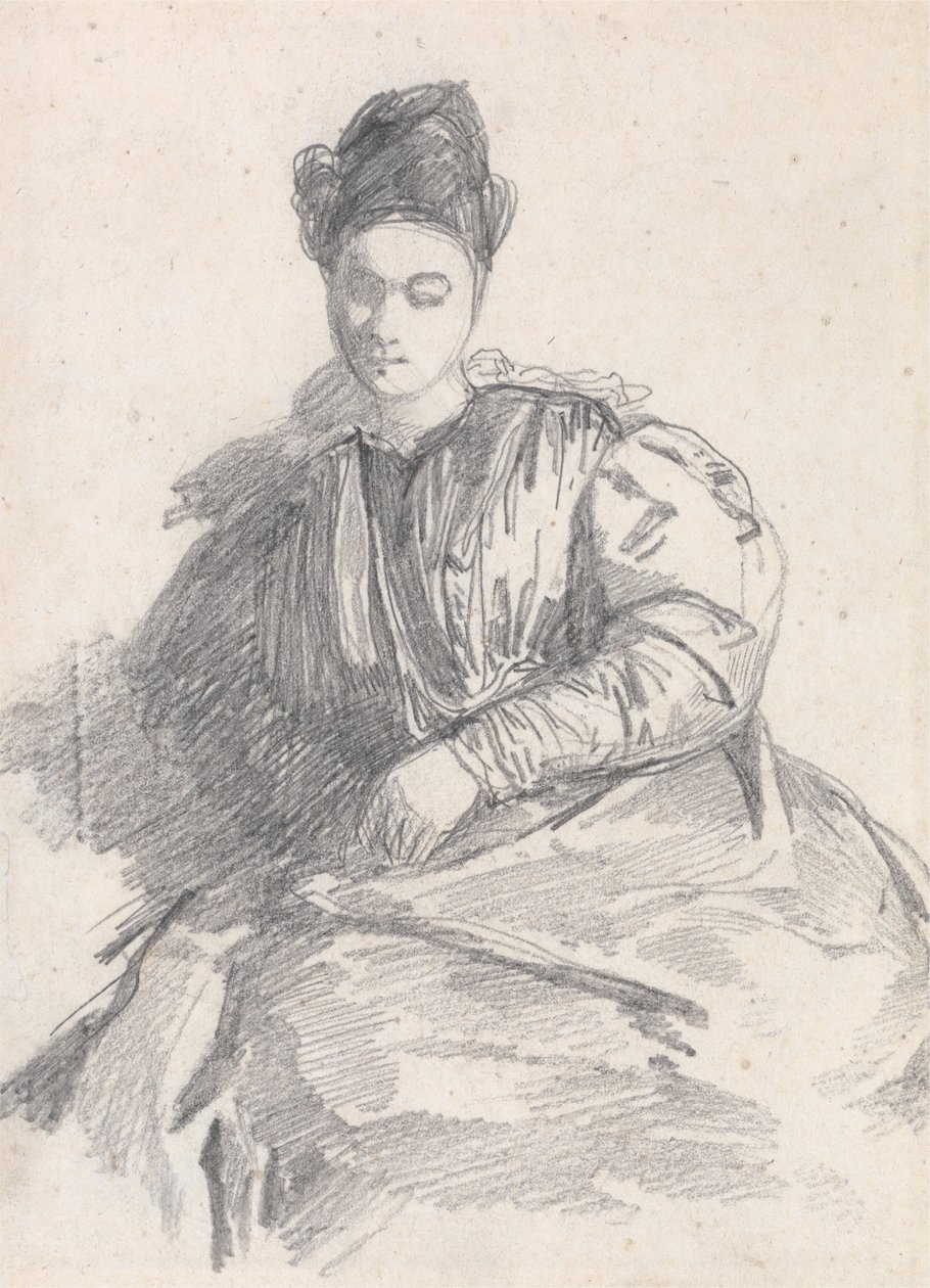 Studie sedící ženy od Richard Parkes Bonington