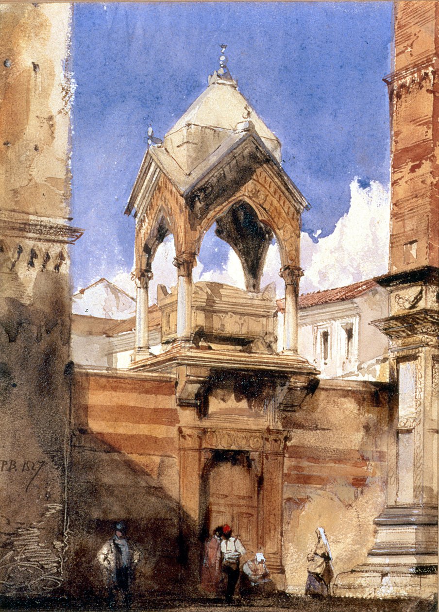 Hrobka Castelbarco, Verona, 1827 od Richard Parkes Bonington