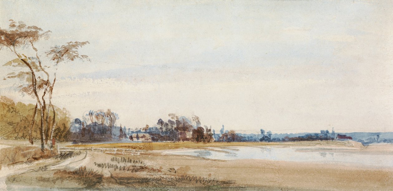 Solné bažiny poblíž Trouville od Richard Parkes Bonington