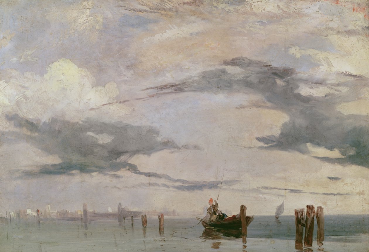Pohled na lagunu poblíž Benátek, 1826 od Richard Parkes Bonington
