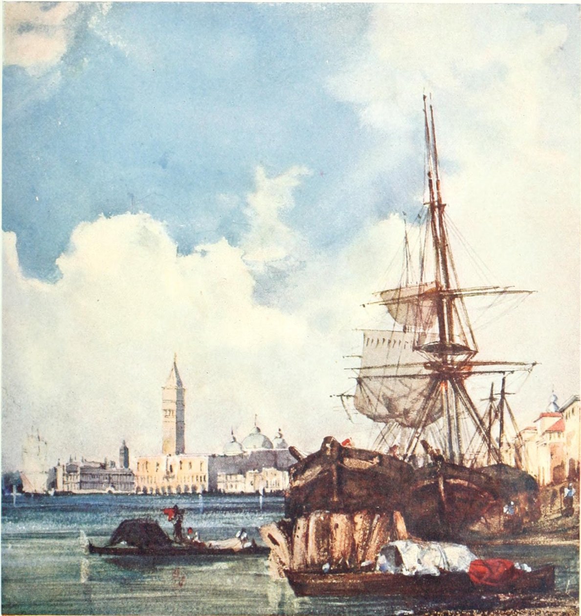Pohled na Benátky od Richard Parkes Bonington