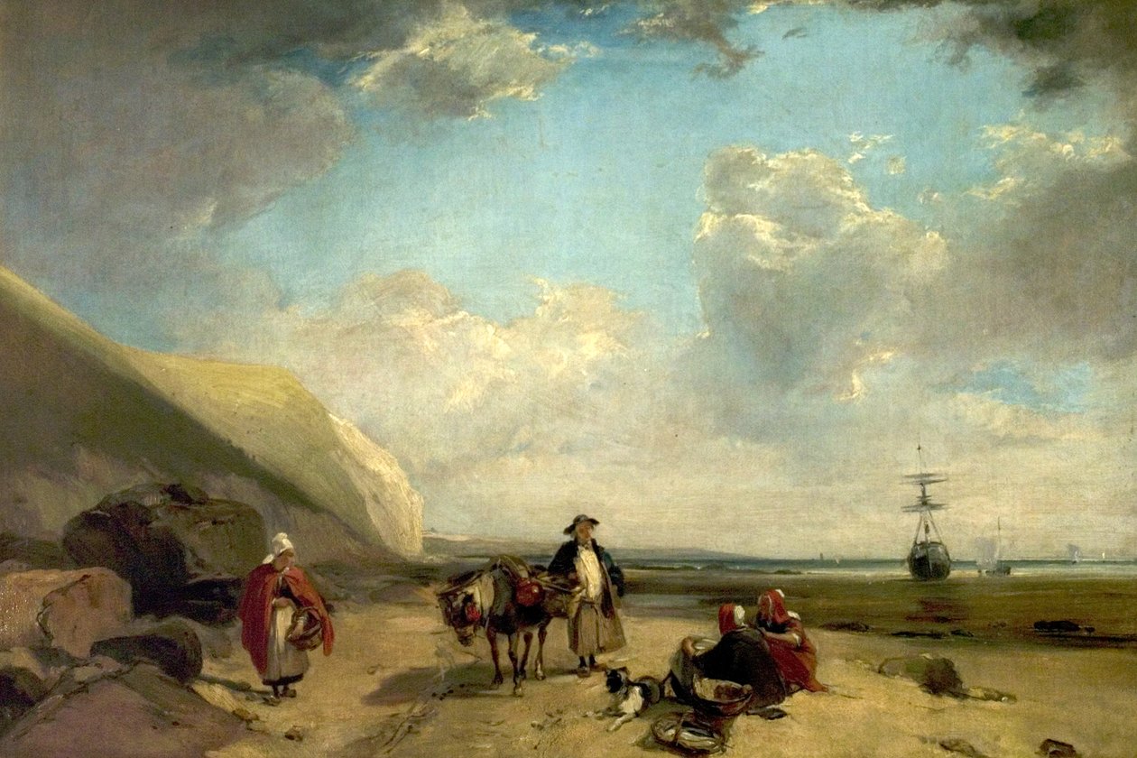 Fisherfolk na pobřeží Normandie, 1824 od Richard Parkes Bonington