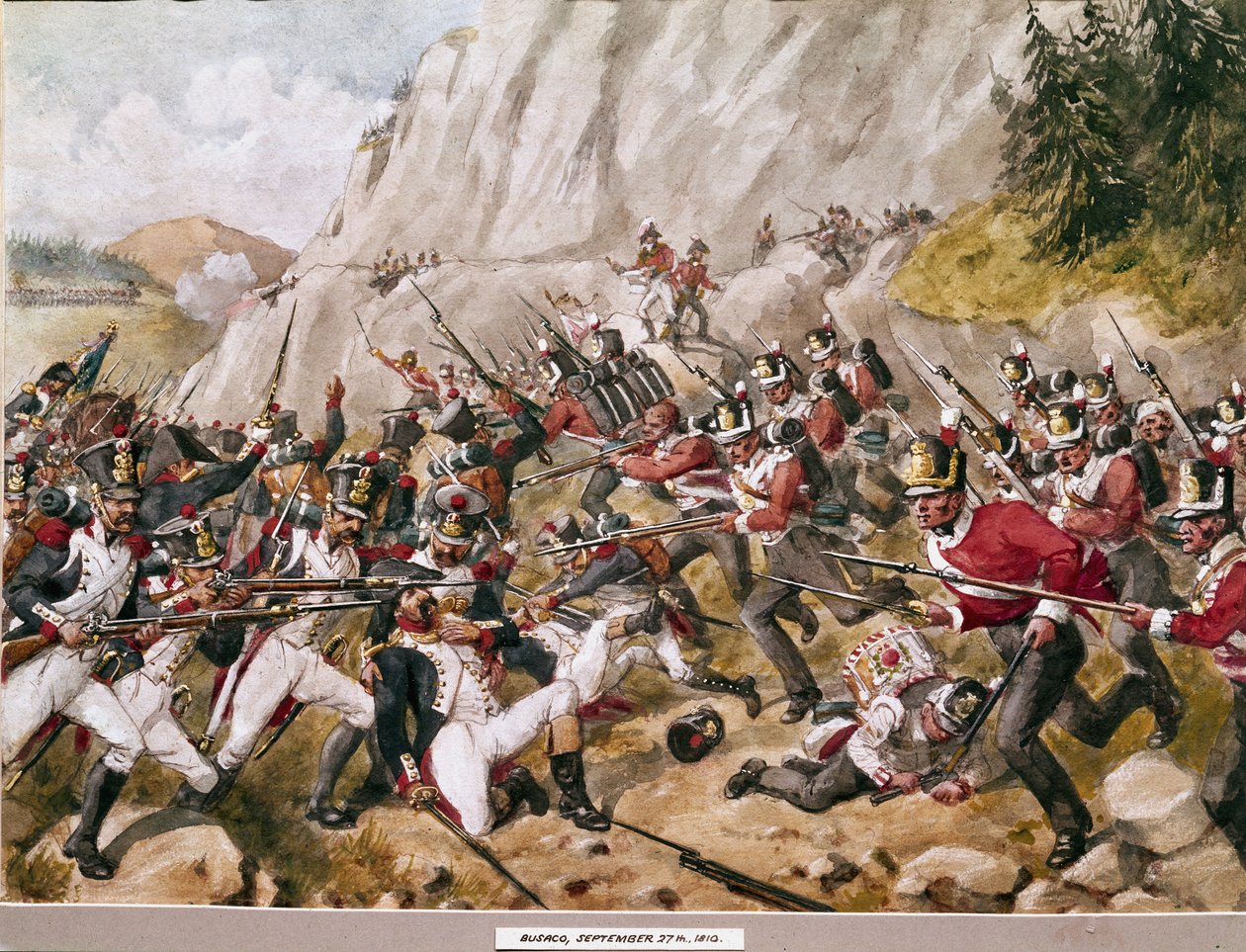 Busaco, 27. září 1810, kolem roku 1900 od Richard Simkin