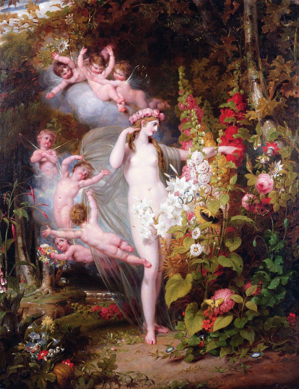 Flora odhalená Zephyrs, 1807 od Richard Westall