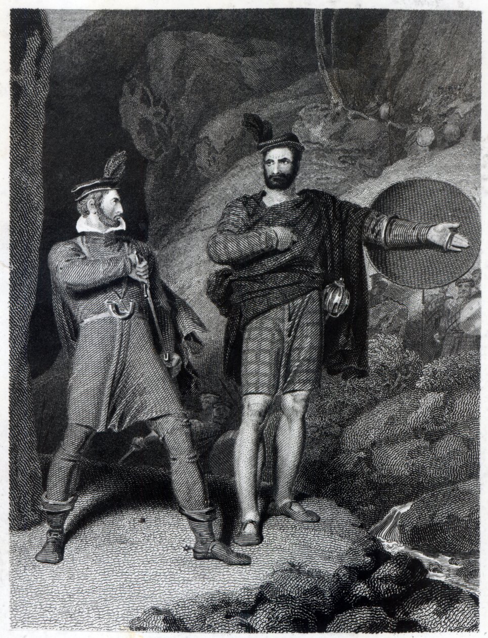 Roderick Dhu a Clansman, 1810, z 