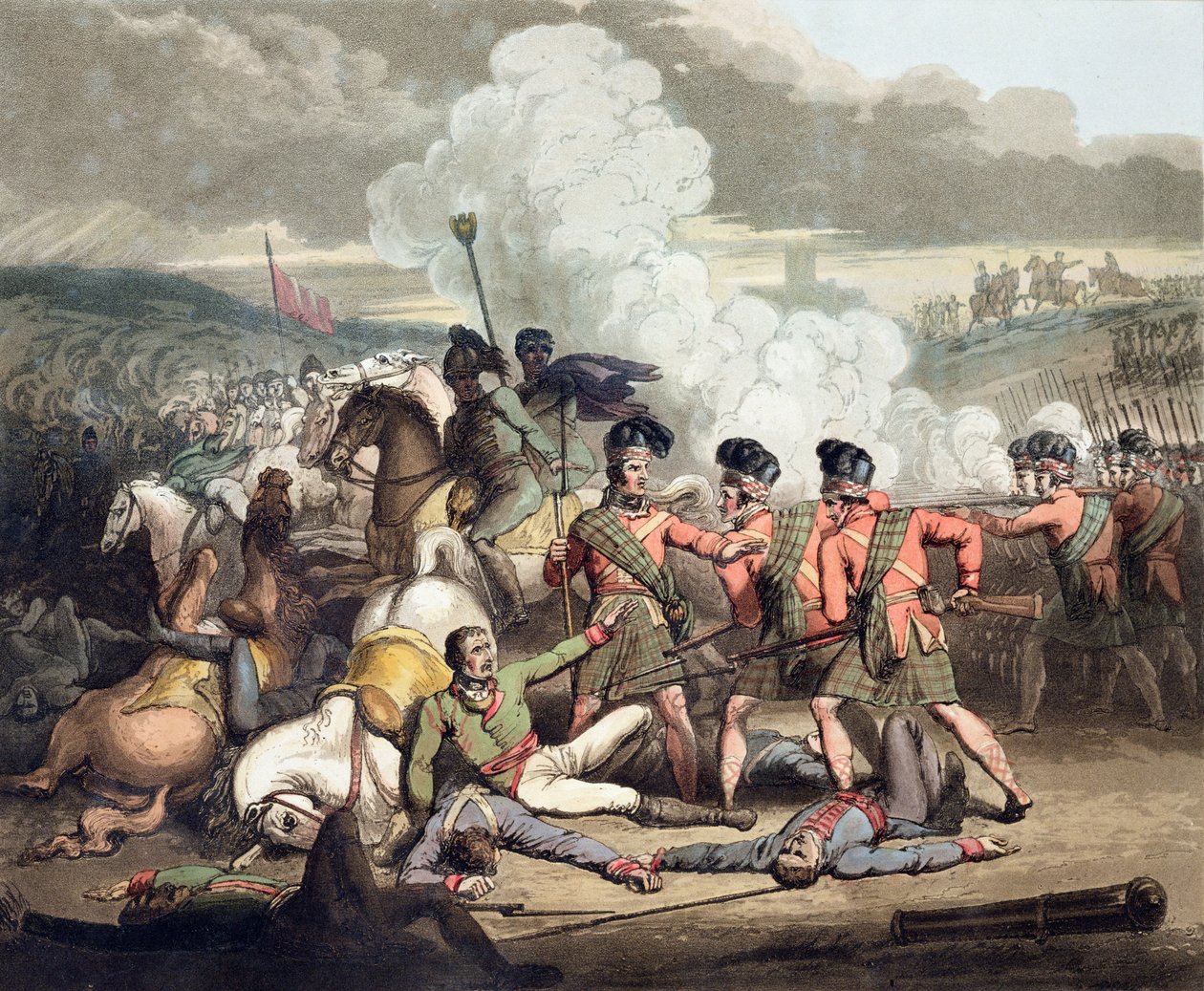 Vimiera, 1. srpna 1808, z „Vítězství vévody z Wellingtonu“, ryl T. Fielding, hospoda. 1819 od Richard Westall