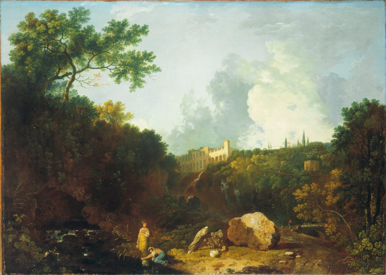 Pohled do dálky na Maecenas Villa, Tivoli od Richard Wilson
