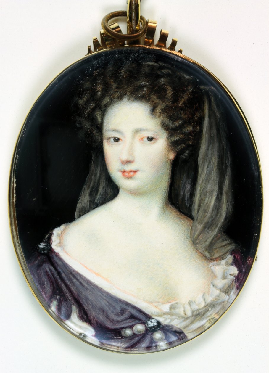 Anne Greville, hraběnka z Kingstonu (akvarel na slonovině) od Richard  Gibson