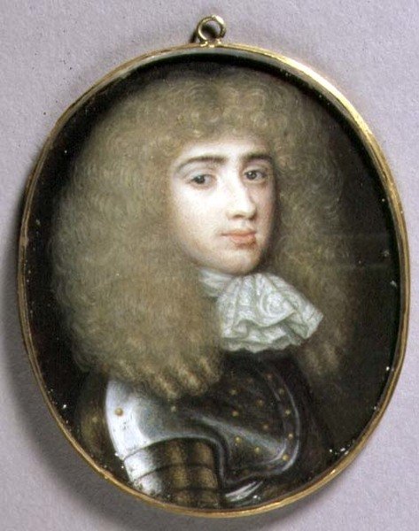 Portrétní miniatura Roberta Portera, cca 1660 (akvarel na pergamenu) od Richard  Gibson