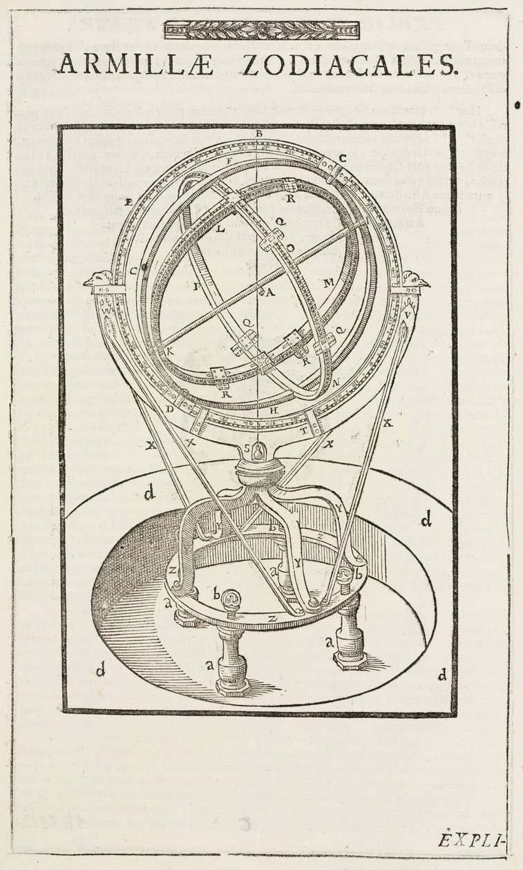Zodiakální armilární sféra Tycha Brahe, před rokem 1570 od John Pardon
