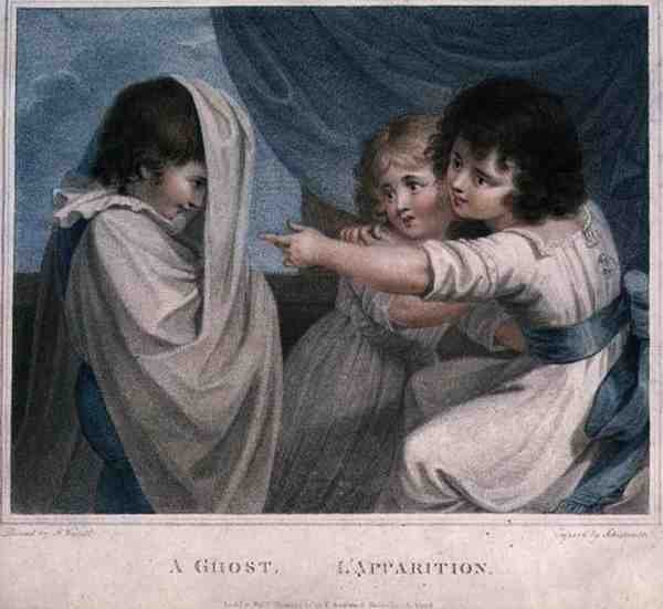 A Ghost, vyryl Luigi Schiavonetti (1765-1810), pub. od T. Simpsona od Richard (after) Westall