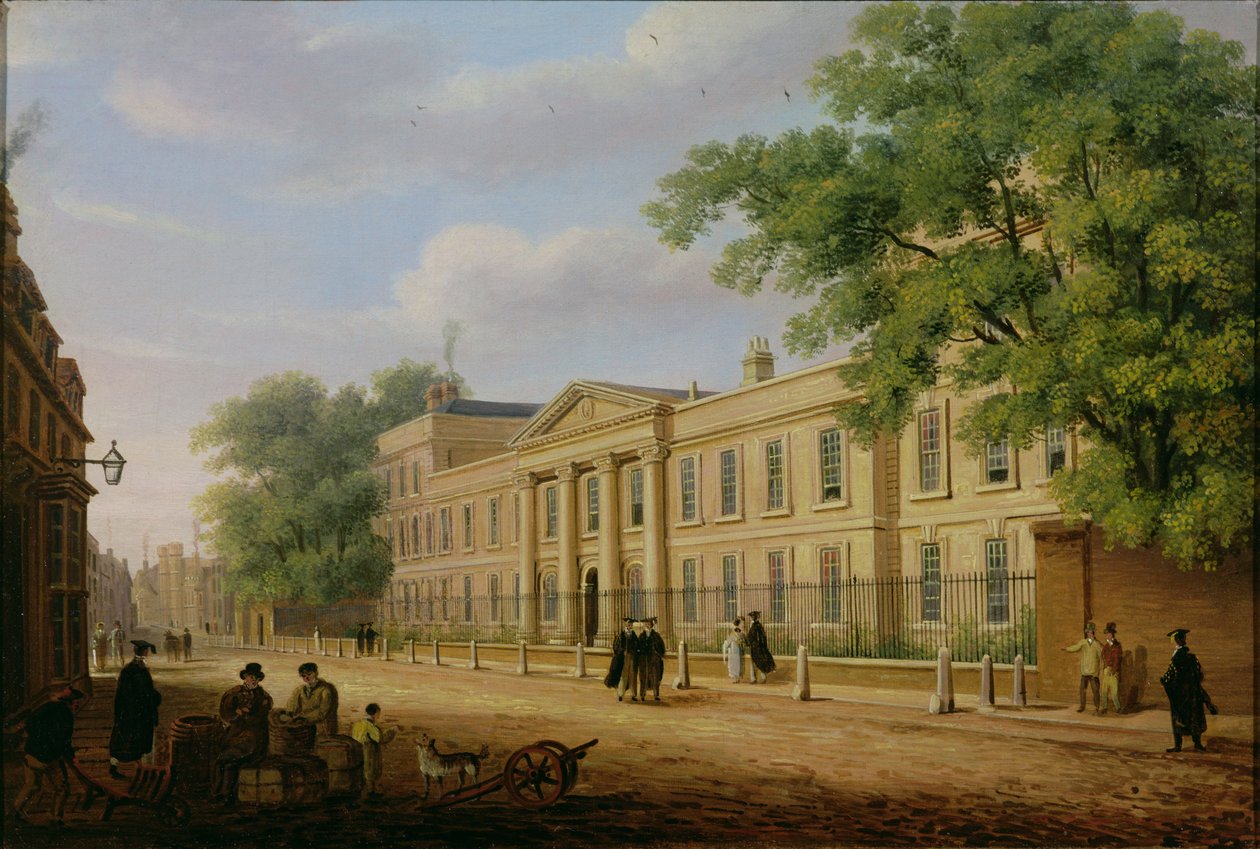 Pohled na Emmanuel College, Cambridge University od Richard Bankes Harraden