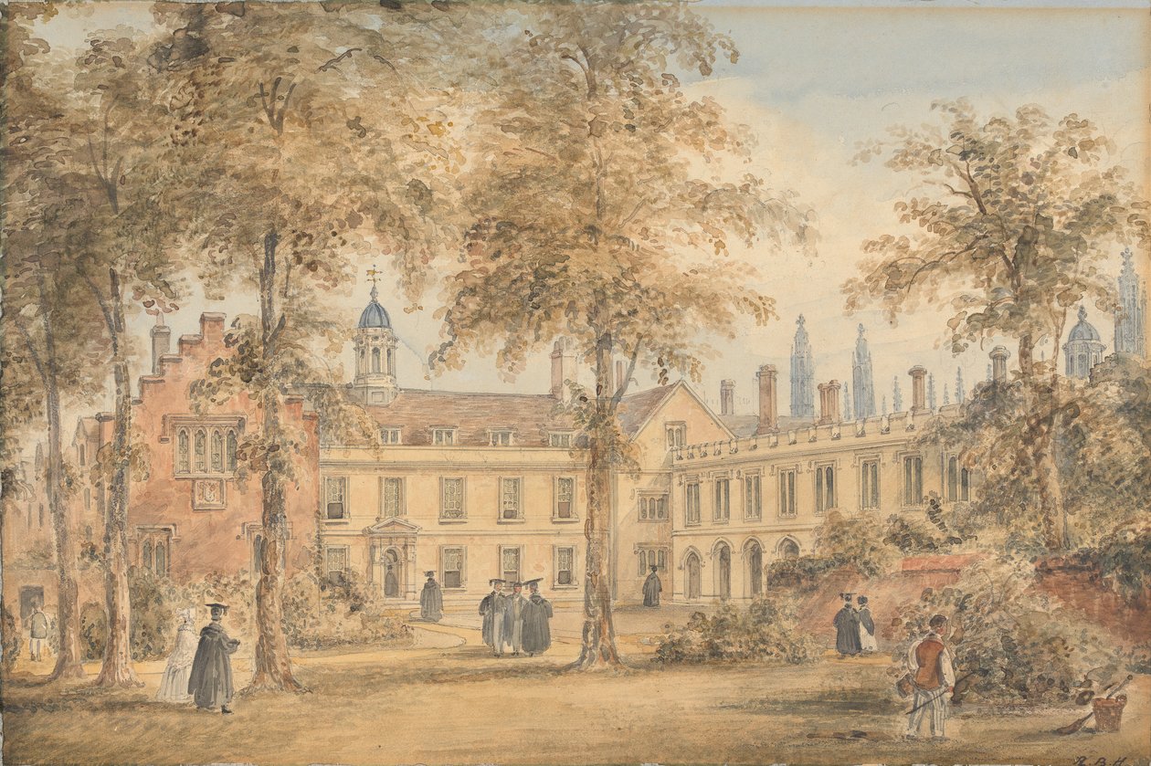 Trinity Hall ze zahrady, Cambridge od Richard Banks Harraden