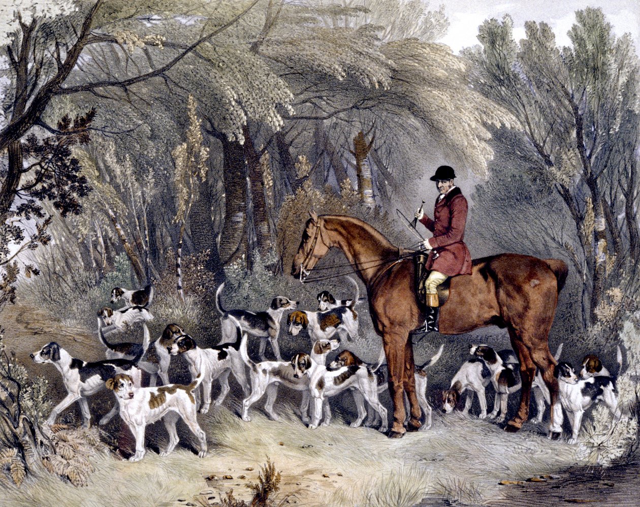 W. Head, Huntsman to the Donnington Hounds, vyryl J.W. Giles (1801-70) 1837 (barevné lito) od Richard Barrett (after) Davis