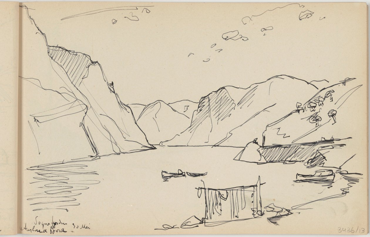 Sognefjord Aurlandsfjord od Richard Baseleer
