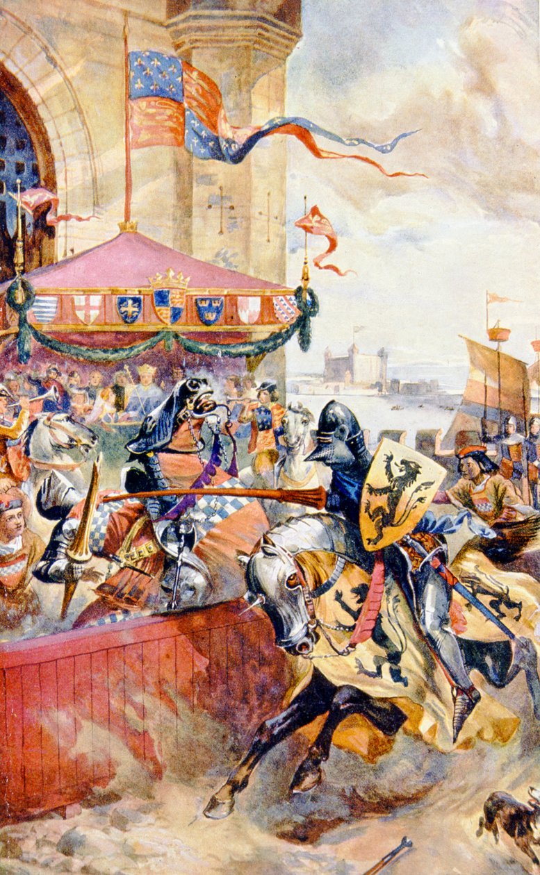 Soutěž na Tower Bridge, ilustrace z „Hutchinsonova příběhu britského národa“ od Richard Beavis