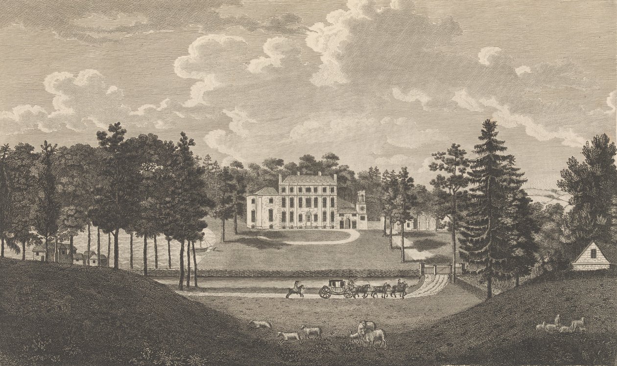 Bradborne, poblíž Sevenoke, v hrabství Kent, od Edwarda Hasteda, The History and ..., 1777-90. od Richard Bernard Godfrey
