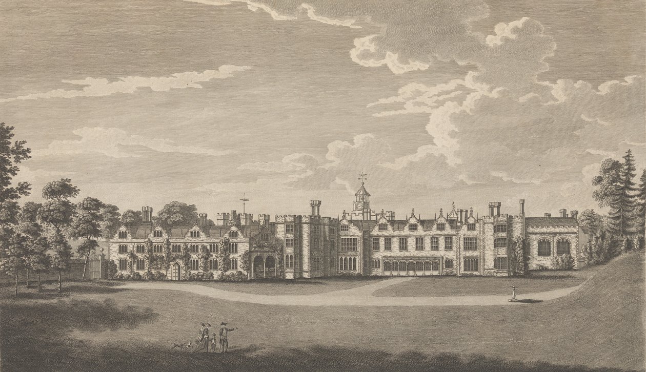 Knole, poblíž Sevenoke, v hrabství Kent, dříve palác patřící Archiep..., 1777-90. od Richard Bernard Godfrey