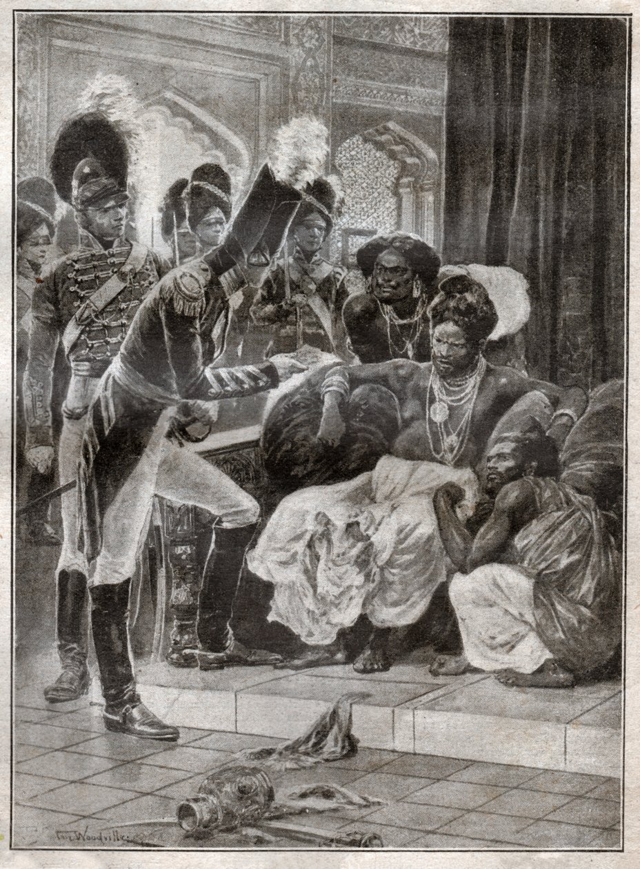 Kolonialismus na Srí Lance. (rytina od Richard Caton (after) Woodville