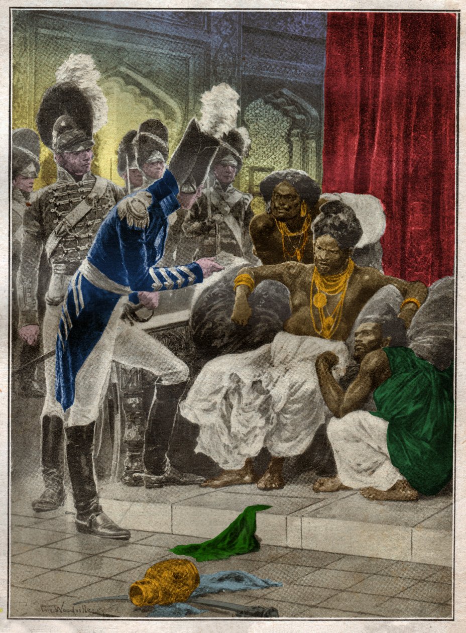 Sri Vikrama Rajasinha, král Kandy (Srí Lanka) propuštěn Angličany v roce 1815. 1924 (Ilustrace) od Richard Caton (after) Woodville