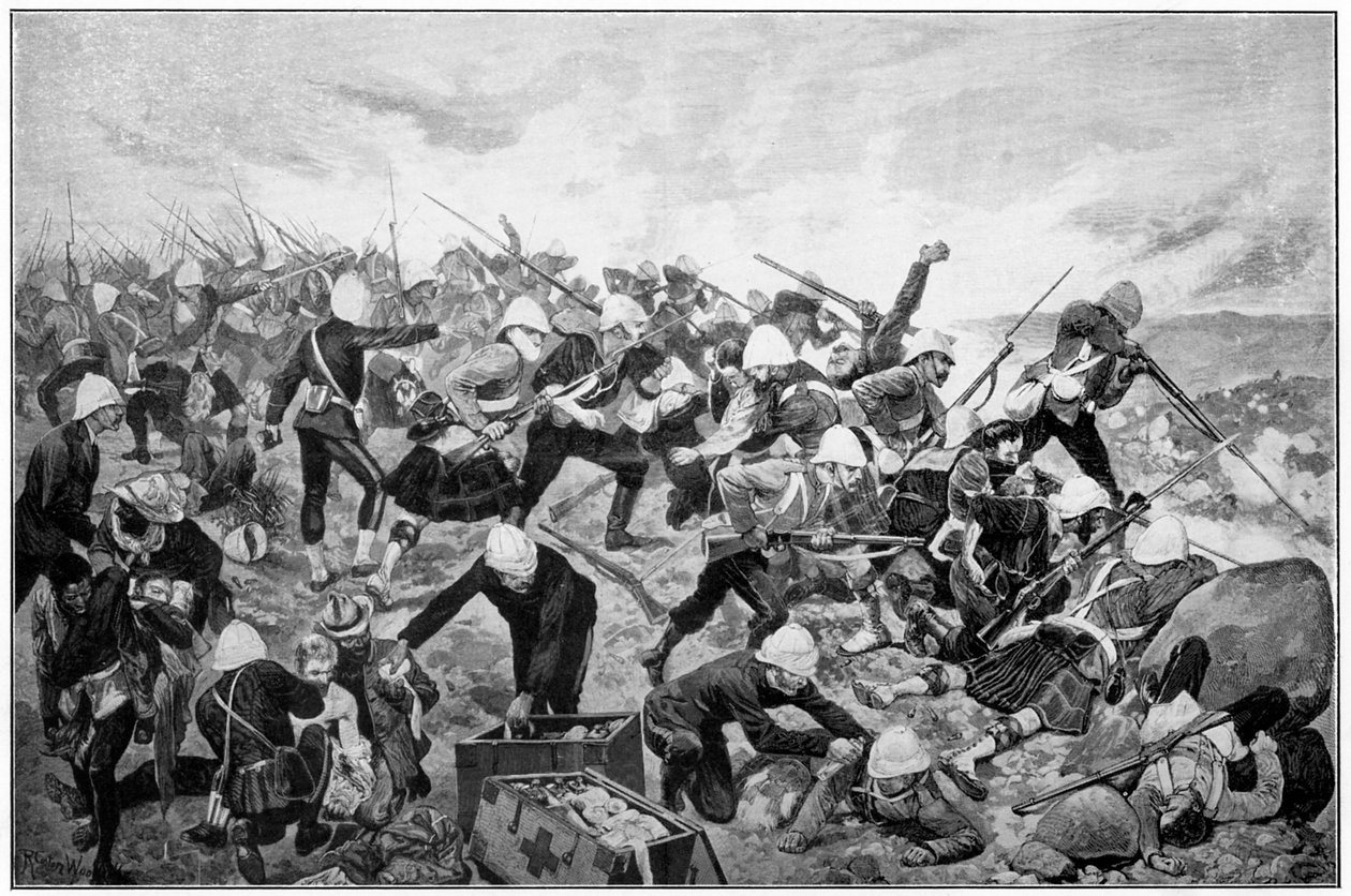 Bitva o kopec Majuba, první búrská válka, 26.–27. února 1881 od Richard Caton II Woodville