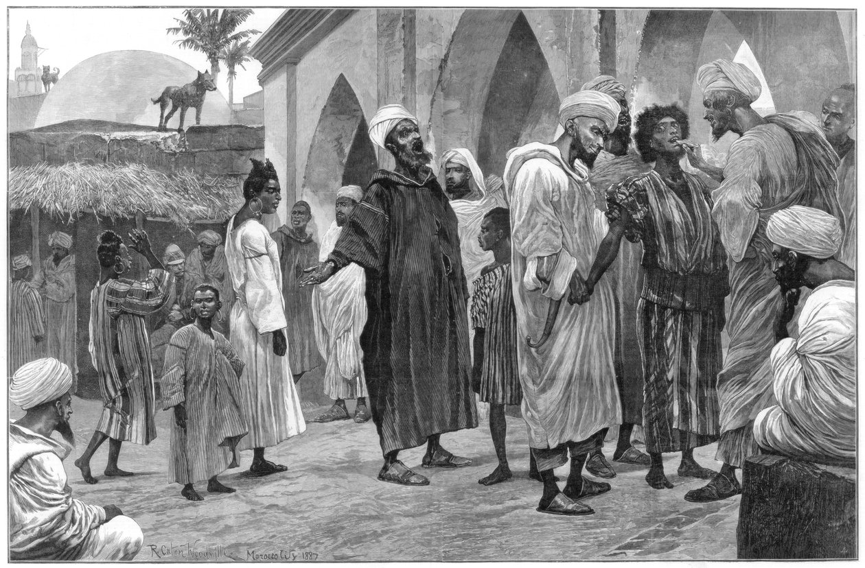 Trh s otroky v Maroku, 1888 od Richard Caton II Woodville