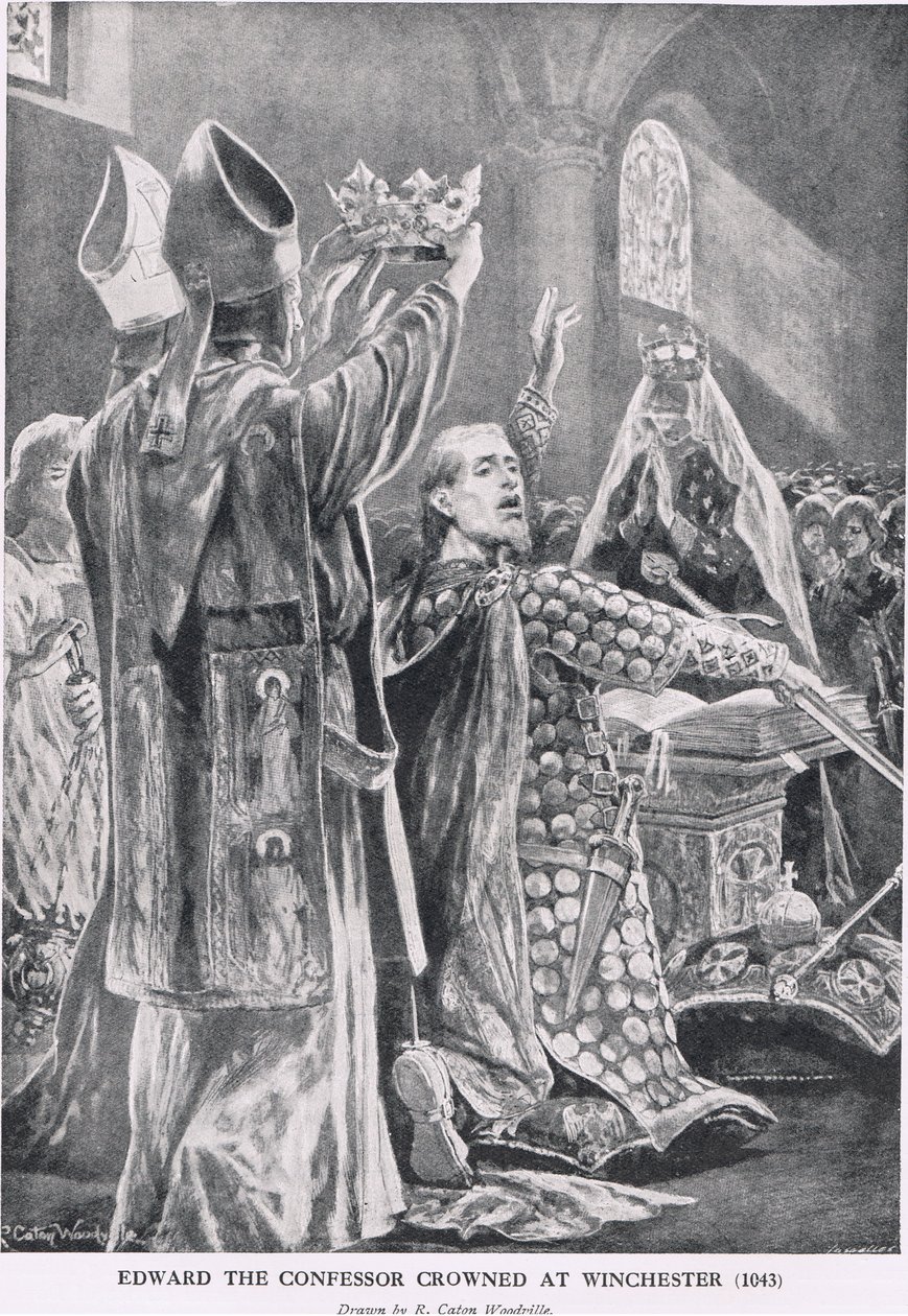 Korunovace Eduarda Vyznavače ve Winchesteru, 1043, z knihy "Hutchinson