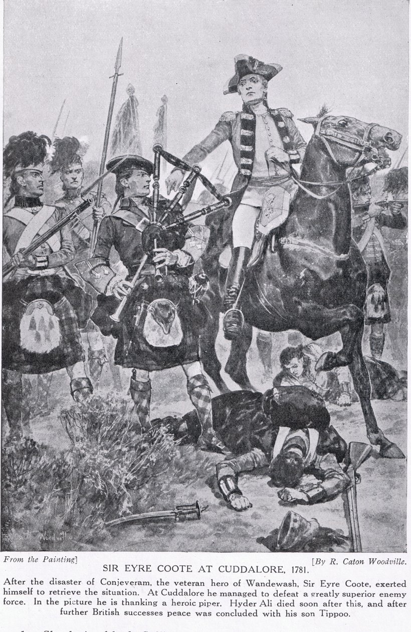 Sir Eyre Coote v Cuddalore, ilustrace z 