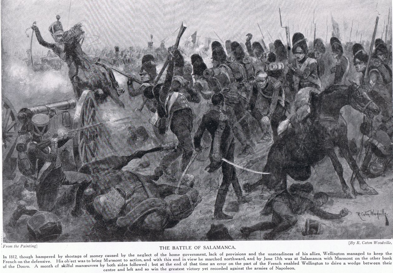 Bitva o Salamanku, ilustrace z „Hutchinsonových dějin národů“ od Richard Caton Woodville