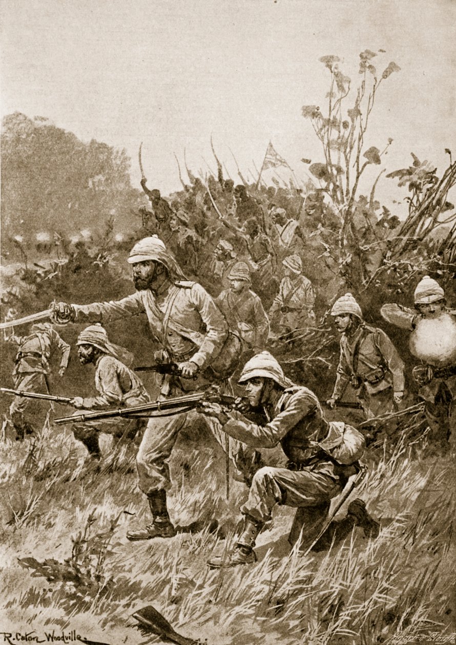 Pokrok britských sil v kampani Ashanti, 1873 od Richard Caton Woodville junior