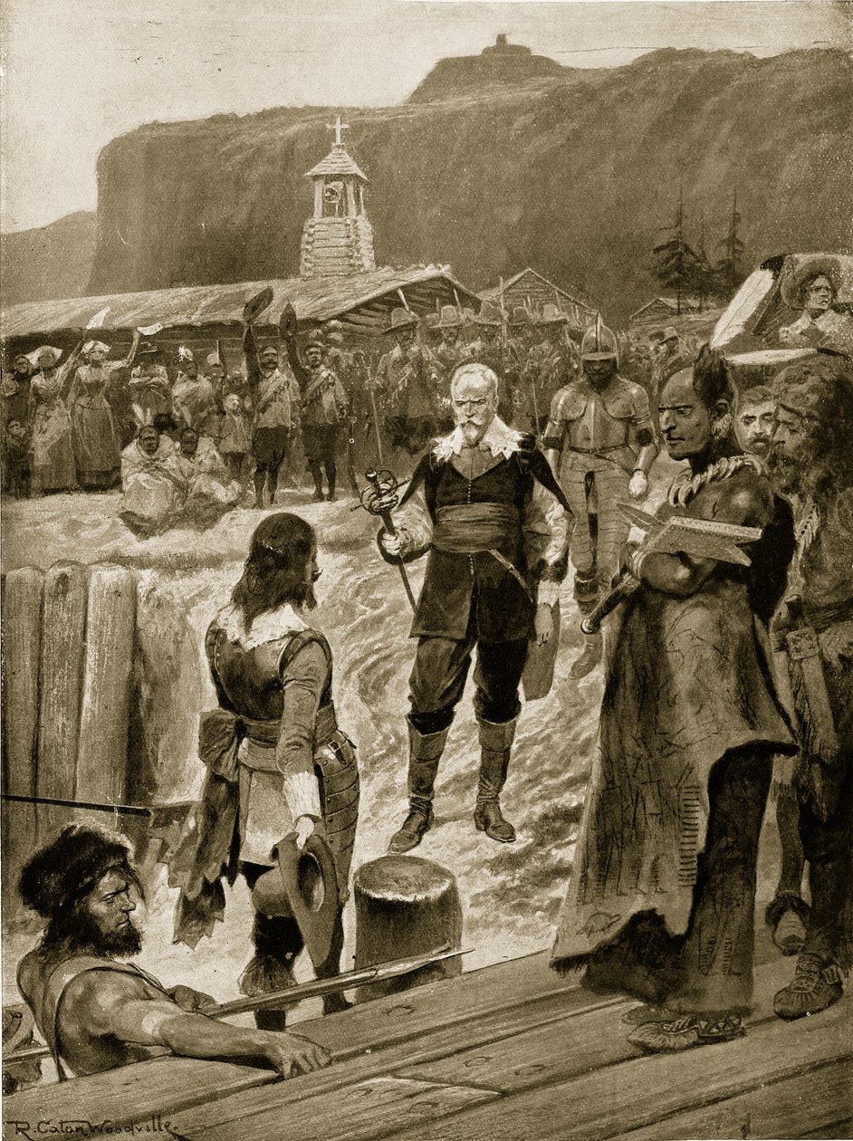 První noha Británie v Quebecu, ilustrace z 
