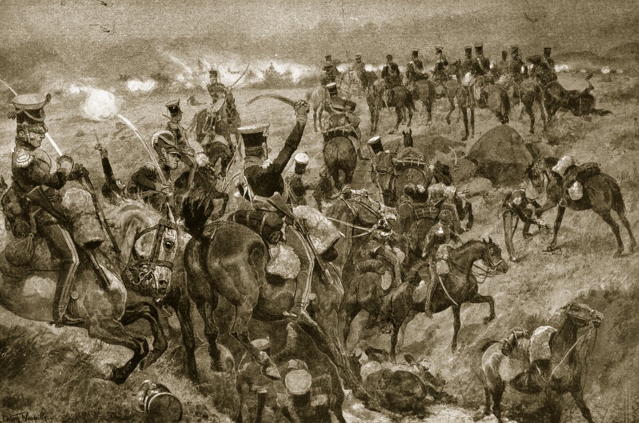 Charge of the Dragoons at Talavera, ilustrace z 