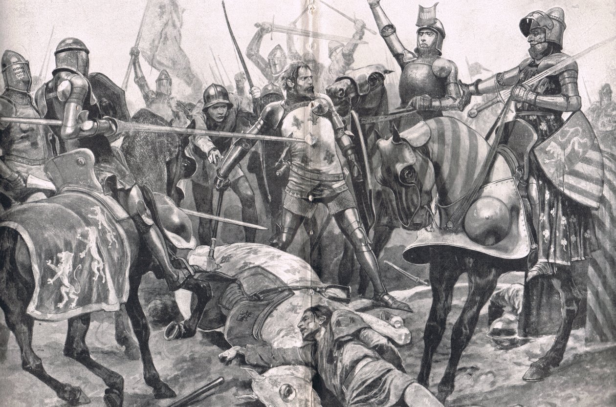 The Last Stand od Jana II. Francie v bitvě u Poitiers, ilustrační forma 