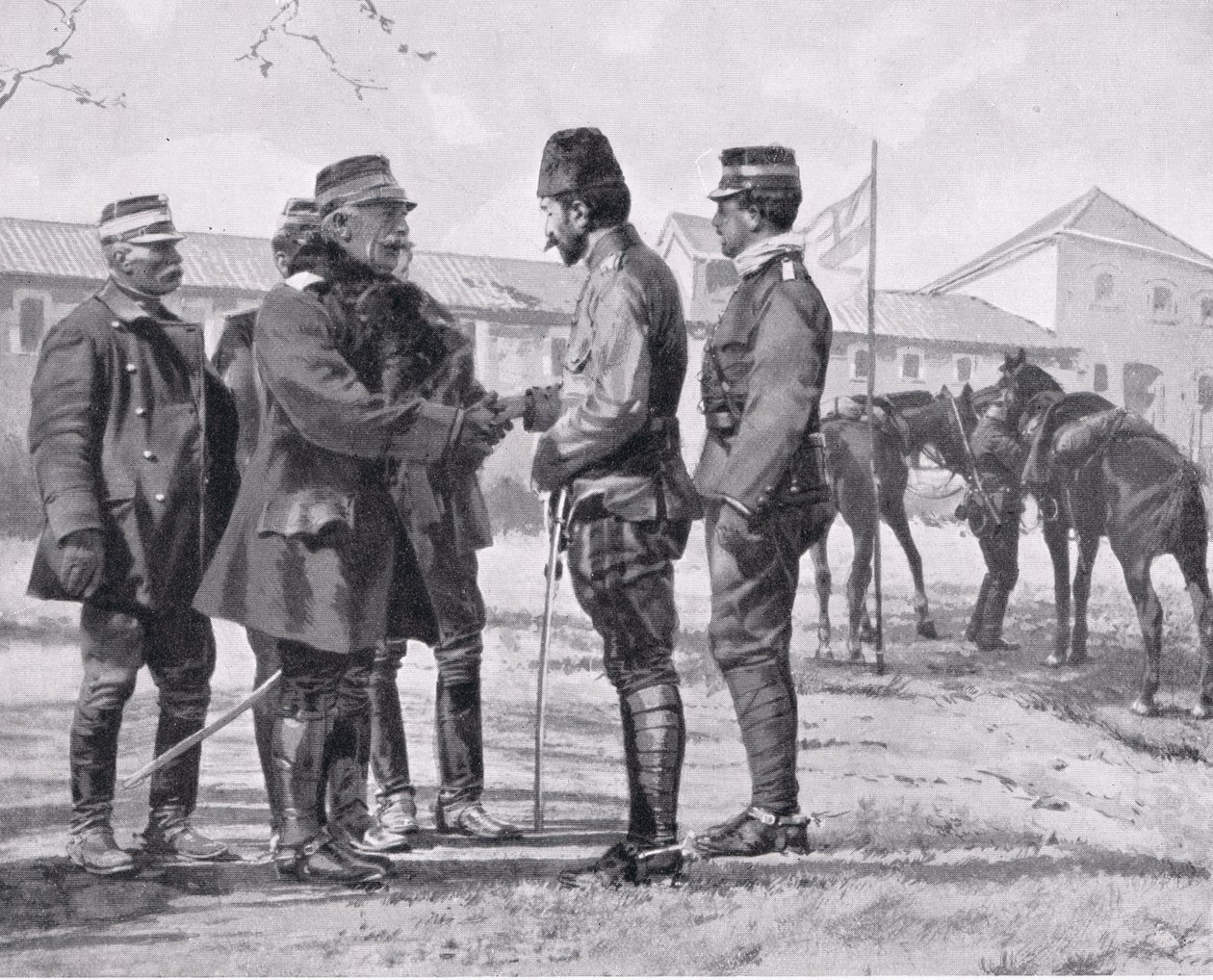 The Surrender of Yanina, ilustrace z „Hutchinsonových dějin národů“, 1915 od Richard Caton Woodville junior