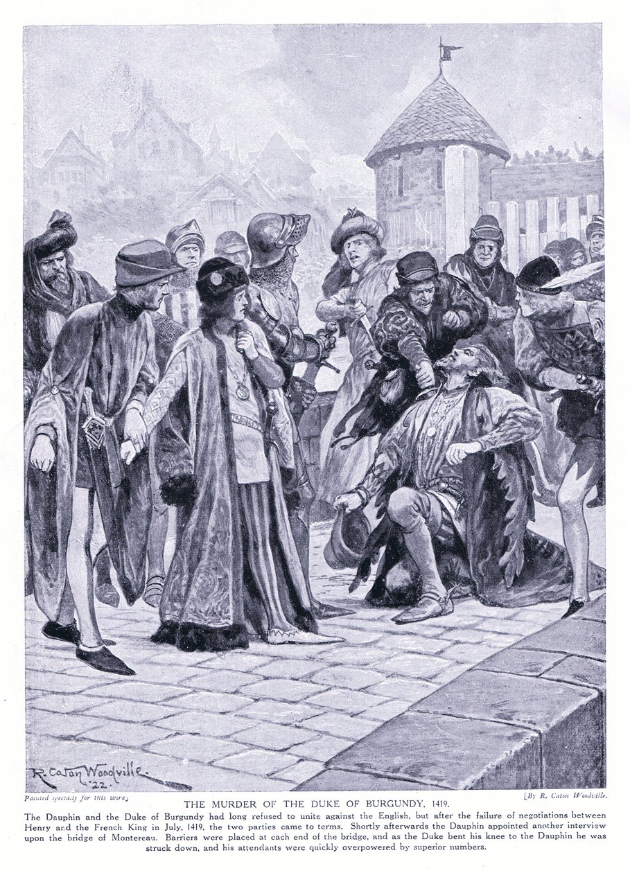 Vražda burgundského vévody AD1419, 20. léta 20. století od Richard Caton Woodville junior