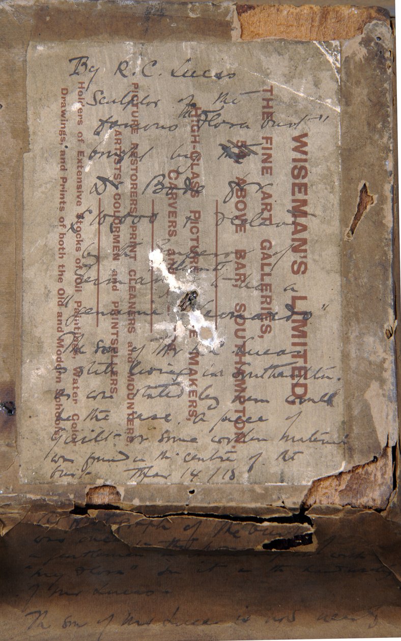 Verso busty dívky, cca 1850 (pero a inkoust a tisk na papír) (viz 876003) od Richard Cockle Lucas