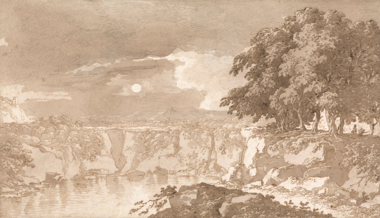Italská jezerní scéna od Richard Cooper the Elder