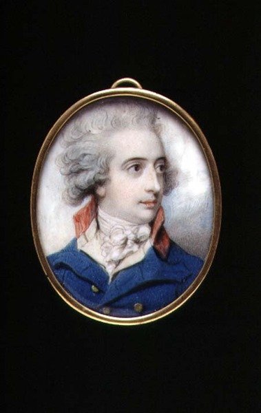 PD.195-1961 Portrétní miniatura generálmajora Williama, vikomta Fieldinga, kolem roku 1790 (slonovina) od Richard Cosway